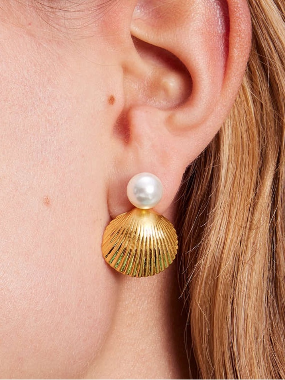 Kate Spade Reef Treasure Shell Stud Earrings NEW - Picture 9 of 11